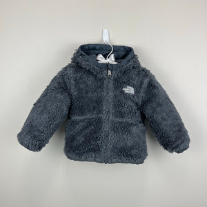 The North Face Baby Reversible Mount Chimbo Full-Zip Hooded Jacket Gray 6-12 Months