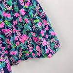 Load image into Gallery viewer, Lilly Pulitzer Girls Mini Jodee Dress Low Tide Navy Garden Variety XS 2-3

