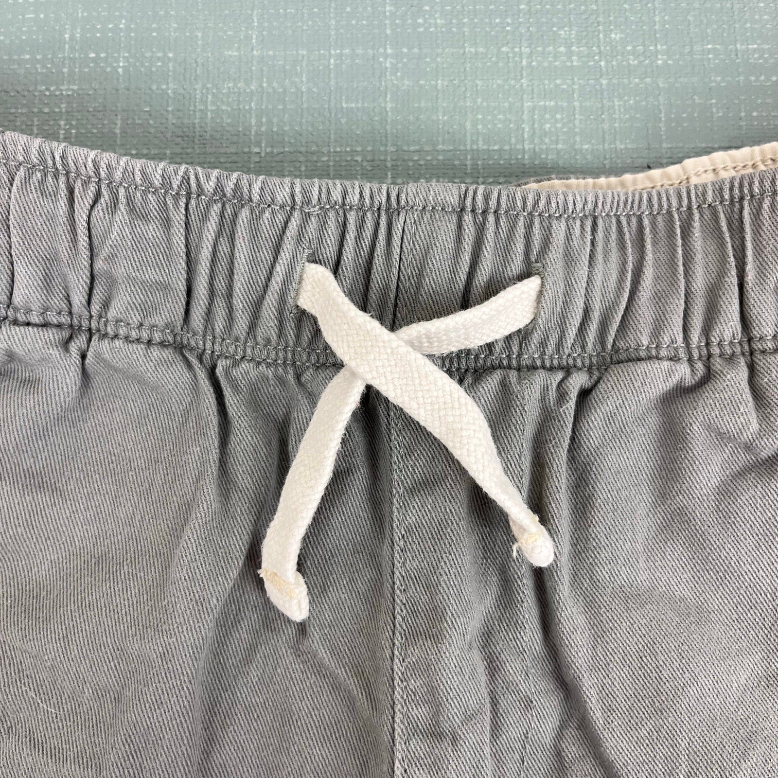 J. Crew Boys Drawstring Twill Dock Short Gray 5T