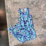 Load image into Gallery viewer, Lilly Pulitzer Girls Vala Printed Jumpsuit Royal Purple Koalafications XL 12-14
