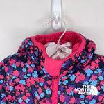 Load image into Gallery viewer, The North Face Girls Reversible Perrito Jacket Pink Floral 0-3 Months
