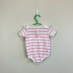 Load image into Gallery viewer, Vintage Little Lindsey Pink Striped Romper 0-6 Months
