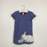 Load image into Gallery viewer, Mini Boden Applique Bunny Rabbit Stripe Dress 6-7
