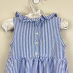 Load image into Gallery viewer, Ralph Lauren Ruffled Knit Bubble Shortall Blue 18 Months
