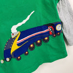 Load image into Gallery viewer, Mini Boden Long Sleeve Applique Train T-Shirt 3-4
