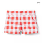 Load image into Gallery viewer, Janie &amp; Jack Island Punch Gingham Peplum Top and Ponte Short 6-12 Months
