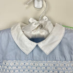 Load image into Gallery viewer, Kissy Kissy Woven Play Suit with Hand Smocking-Light Blue 0-3 Months NWT
