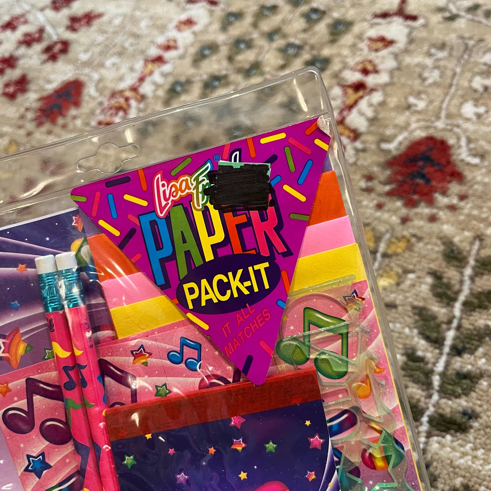 Vintage Lisa Frank Paper Pack-It Piano Stationary Set NWT