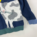 Load image into Gallery viewer, Mini Boden Fun Knitted Front and Back Cow Sweater 18-24 Months
