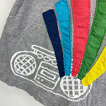 Load image into Gallery viewer, Mini Boden Rainbow Applique Boom Box Ringer Tee 2-3
