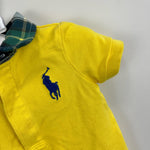 Load image into Gallery viewer, Ralph Lauren Yellow Polo Shortall Romper 9 Months
