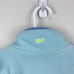 Load image into Gallery viewer, Vineyard Vines Girls' Harbor Fleece Glow 1/2 Zip Crystal Blue Heather M 10-12
