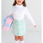Load image into Gallery viewer, The Beaufort Bonnet Company Perrin Pocket Skirt Putney Plaid with Brass Buttons 8
