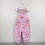 Load image into Gallery viewer, Vintage OshKosh B'gosh Pink Floral Bow Overalls 3T USA
