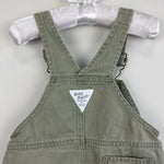 Load image into Gallery viewer, Vintage OshKosh B'gosh Olive Green Khaki Airplane Shortalls 18 Months
