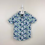 Load image into Gallery viewer, Janie and Jack Floral Linen Cotton Shirt French Blue 5T
