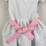 Load image into Gallery viewer, Vintage Healthtex White Seersucker Sailor Bow Dress 12 Months USA
