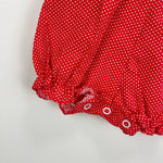 Load image into Gallery viewer, Vintage Red Polka Dot Ruffle Sun Suit Romper 3-6 Months NWT
