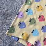Load image into Gallery viewer, Hanna Andersson Yellow Fish Short John Pajamas 110 cm 5T
