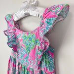 Load image into Gallery viewer, Lilly Pulitzer Girls Vienna Maxi Dress Prosecco Pink Seaing Things S 4-5
