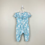 Load image into Gallery viewer, Janie and Jack Floral Jacquard Jumpsuit Sky Blue Floral 12-18 Months
