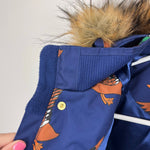 Load image into Gallery viewer, Mini Rodini K2 Wild Duck Padded Parka Winter Coat Navy 128-134 cm 7-9
