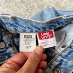 Load image into Gallery viewer, Vintage Levi's 550 Relaxed Fit Slim Distressed Orange Tab Jeans 7
