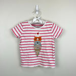 Load image into Gallery viewer, Mini Boden Applique T-Shirt Azalea Pink/Ivory Ice Cream 4-5
