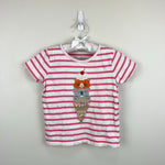 Load image into Gallery viewer, Mini Boden Applique T-Shirt Azalea Pink/Ivory Ice Cream 4-5

