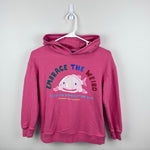 Load image into Gallery viewer, Mini Boden Washed Logo Hoodie Rose Red Blob Fish 8-9
