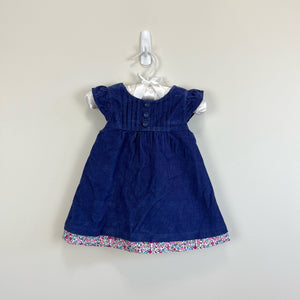 JoJo Maman Bebe Pretty Cord Dress 0-3 Months NWT