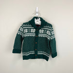 Load image into Gallery viewer, Tahari Festive Green Fair Isle Cardigan Sweater 18 Months
