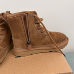 Load image into Gallery viewer, Ugg Kids' Neumel High Suede Sheepskin Chukka Boot Chestnut 13
