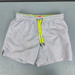 Load image into Gallery viewer, Sunuva Boys Gray &amp; White Striped Swim Trunks 5-6

