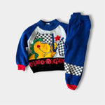 Load image into Gallery viewer, Vintage Little Rebels Dino Racing Sweatsuit 3T
