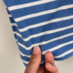Load image into Gallery viewer, Mini Boden Short Sleeve Sequin Flip T-Shirt Elizabethan Blue Ivory Bee 5-6
