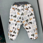 Load image into Gallery viewer, The North Face Baby Reversible Perrito Snow Pants Gray Woodland Animals 3-6 Months
