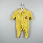 Load image into Gallery viewer, Vintage Walt Disney Winnie the Pooh Footie Pajama Sleeper Yellow Newborn
