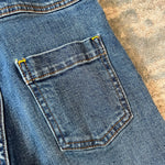 Load image into Gallery viewer, Mini Boden Fun Overalls Light Vintage Denim Rainbow 8-9 NWOT
