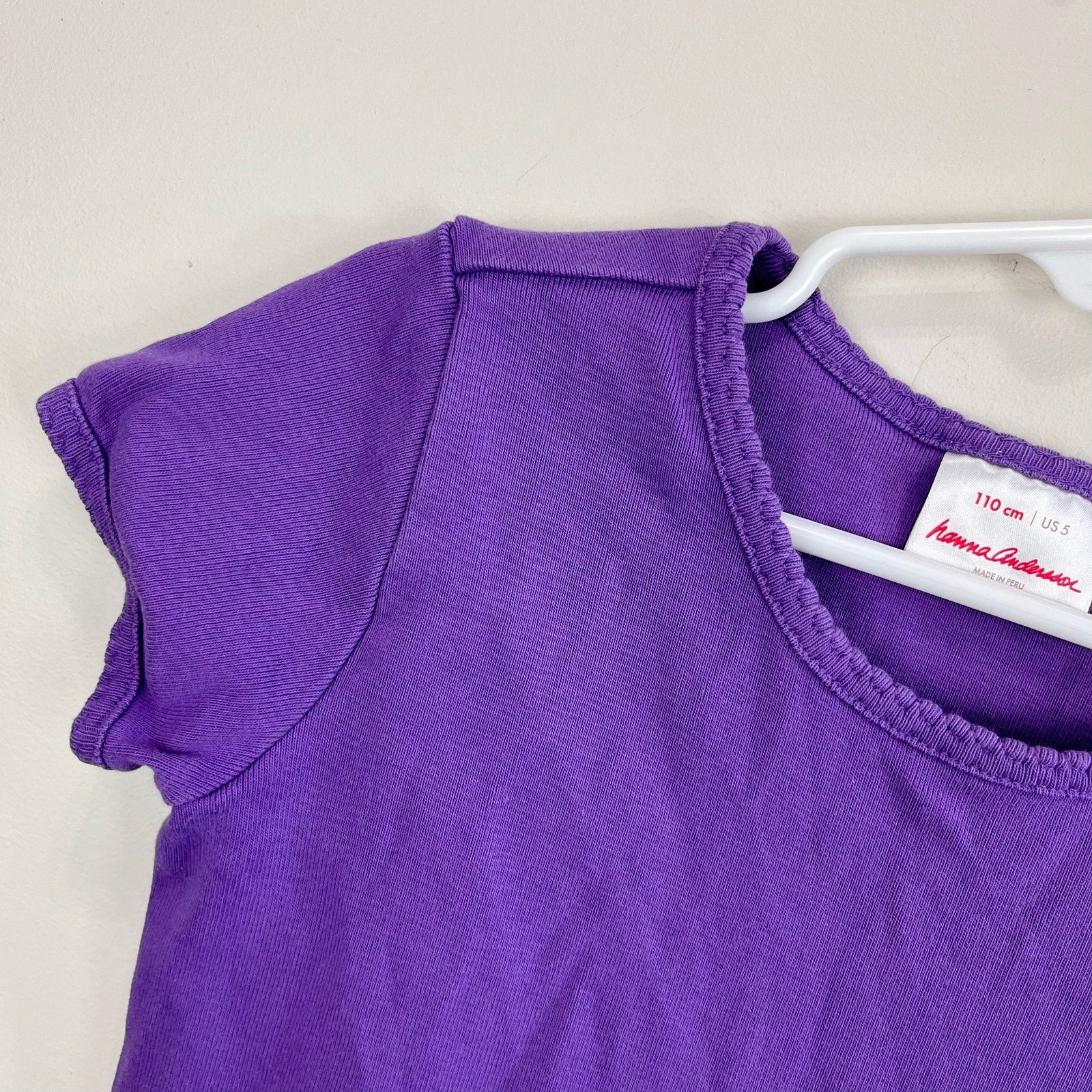 Hanna Andersson Bright Basic Tee Purple 110 cm 5T