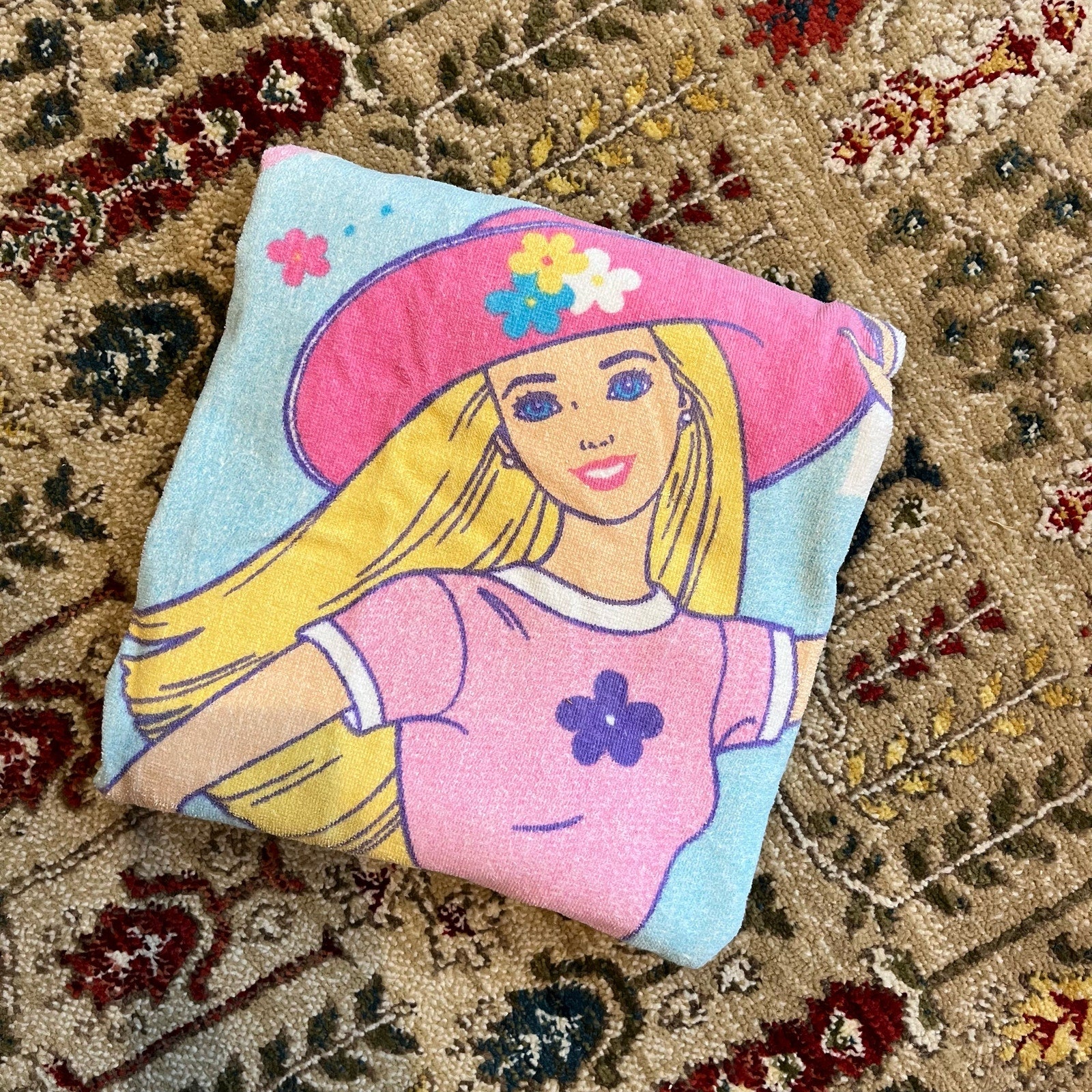 Vintage 90s Barbie Beach Towel