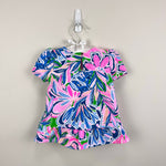 Load image into Gallery viewer, Lilly Pulitzer Girls Dominique Infant Shift Dress Gecko Green Tiger Sunrise 3-6 Months
