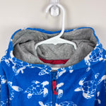 Load image into Gallery viewer, Mini Boden Towelling Zip Hoodie Blue Sea Turtles 9-10
