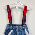 Load image into Gallery viewer, Vintage Young Hearts Denim Suspender Pants 3T
