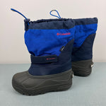 Load image into Gallery viewer, Columbia Children Powderbug Plus II Winter Snow Boots Collegiate Navy Chili Blue 2
