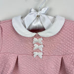 Load image into Gallery viewer, Janie and Jack Baby Quilted Bow One-Piece Peachskin Pink 3-6 Months
