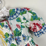 Load image into Gallery viewer, Vintage Rachel&#39;s Kids Floral Gingham Ruffle Dress 3T
