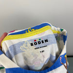 Load image into Gallery viewer, Mini Boden Short Sleeved Fun Jersey Dress Surf Blue Mermaid Stripe 7-8
