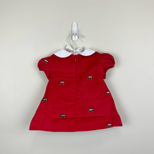 Classic Prep Childrenswear Paige Dress Crimson w/ Woody 6-9 Months NWT