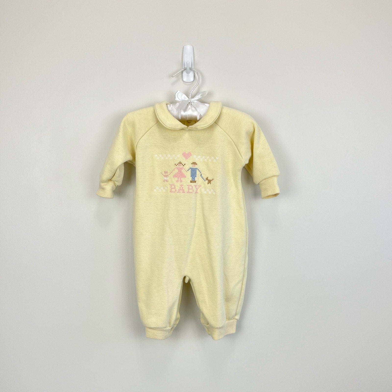 Vintage Healthex Yellow Baby Coverall 6 Months USA